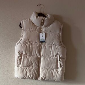 Cream Puffer Vest